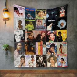 Aretha Franklin Style 2 Album Covers Quilt Blanket and Home Decor