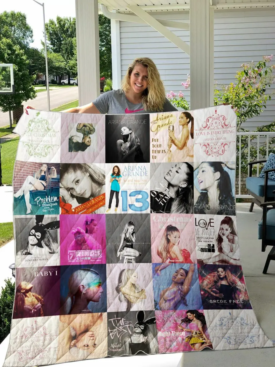 Ariana Grande Quilt Blanket For Fans Ver 25 and Home Decor