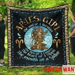 Aries Girl Quilt Yy47026 Fuct1109 and Home Decor