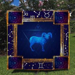 Aries Horoscope Ee12923 Quilt Inkp0108 and Home Decor