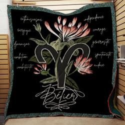Aries Zodiac Sign Quilt and Home Decor