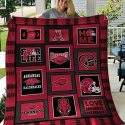Arkansas Razorbacks 1 Blanket Th1607 Quilt and Home Decor
