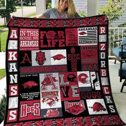Arkansas Razorbacks B270611 Quilt Blanket and Home Decor