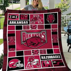 Arkansas Razorbacks B270612 Quilt Blanket and Home Decor