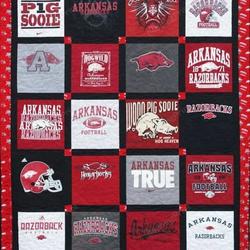 Arkansas Razorbacks Quilt Blanket and Home Decor