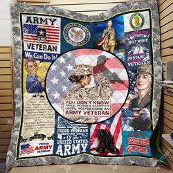 Army Veteran Quilt Blanket Dql-Qhg9995 and Home Decor