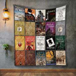 Arthur Conan Doyle Books Quilt Blanket and Home Decor