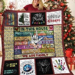 Asl Sign Language Jfj Quilt Hb and Home Decor
