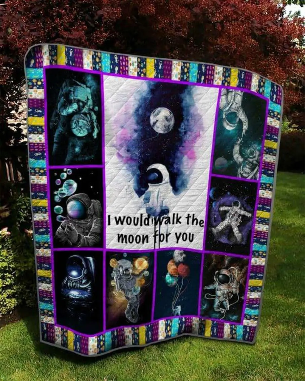 Astronaut Bs0204 1 Quilt Blanket Quilt and Home Decor