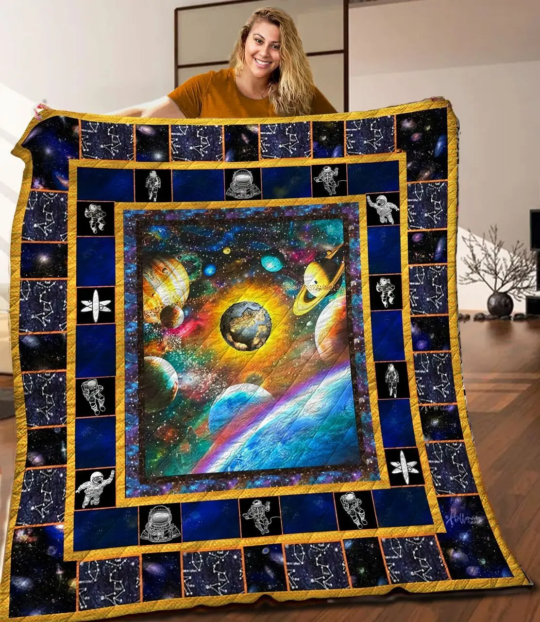 Astronaut Quilt Blanket C9B160322PT and Home Decor
