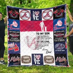 Atlanta Braves Family - To My Son Quilt and Home Decor