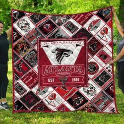 Atlanta Falcons Football Team Quilt Blanket Great Customized Blanket Gifts For Birthday Christmas Thanksgiving and Home Decor