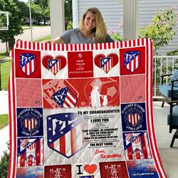 Atltico Madrid Quilt Grandma To Granddaughter I1D1 and Home Decor
