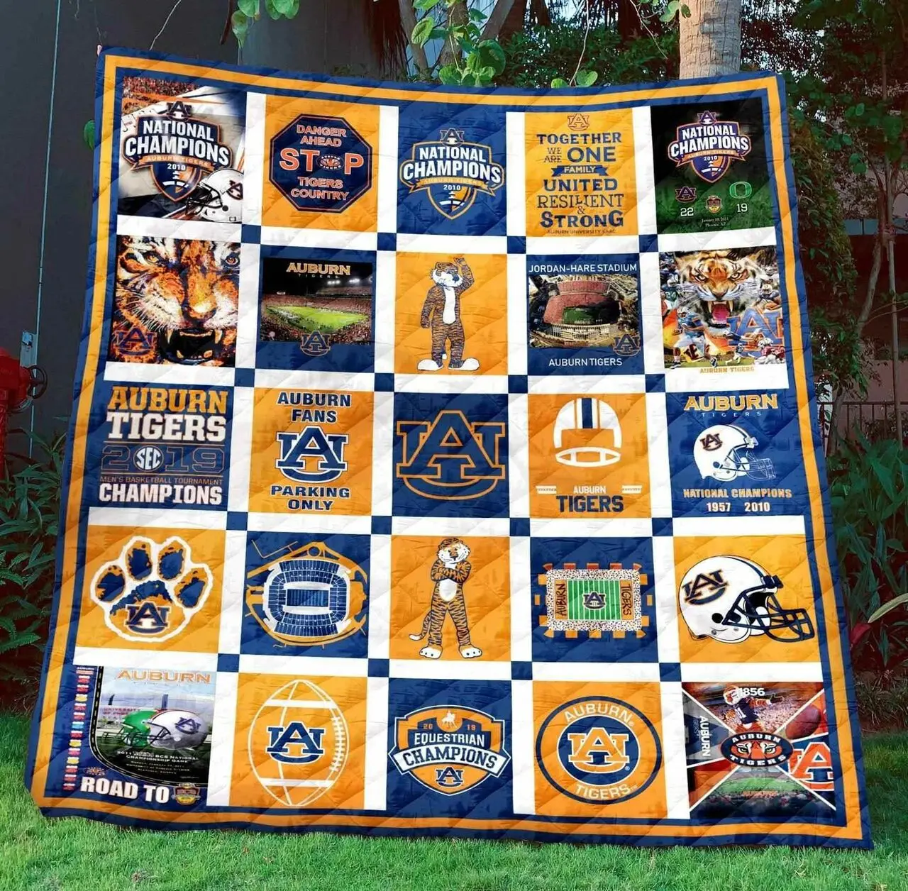 Auburn Tigers Blanket Th1507 Quilt and Home Decor