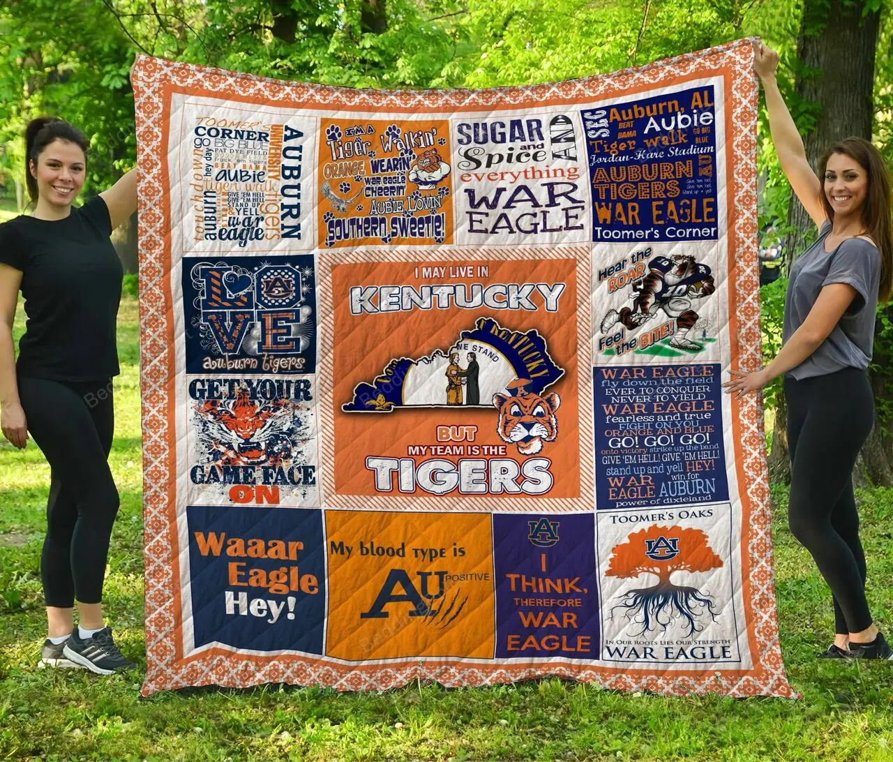 Auburn Tigers Kentucky Quilt Blanket and Home Decor