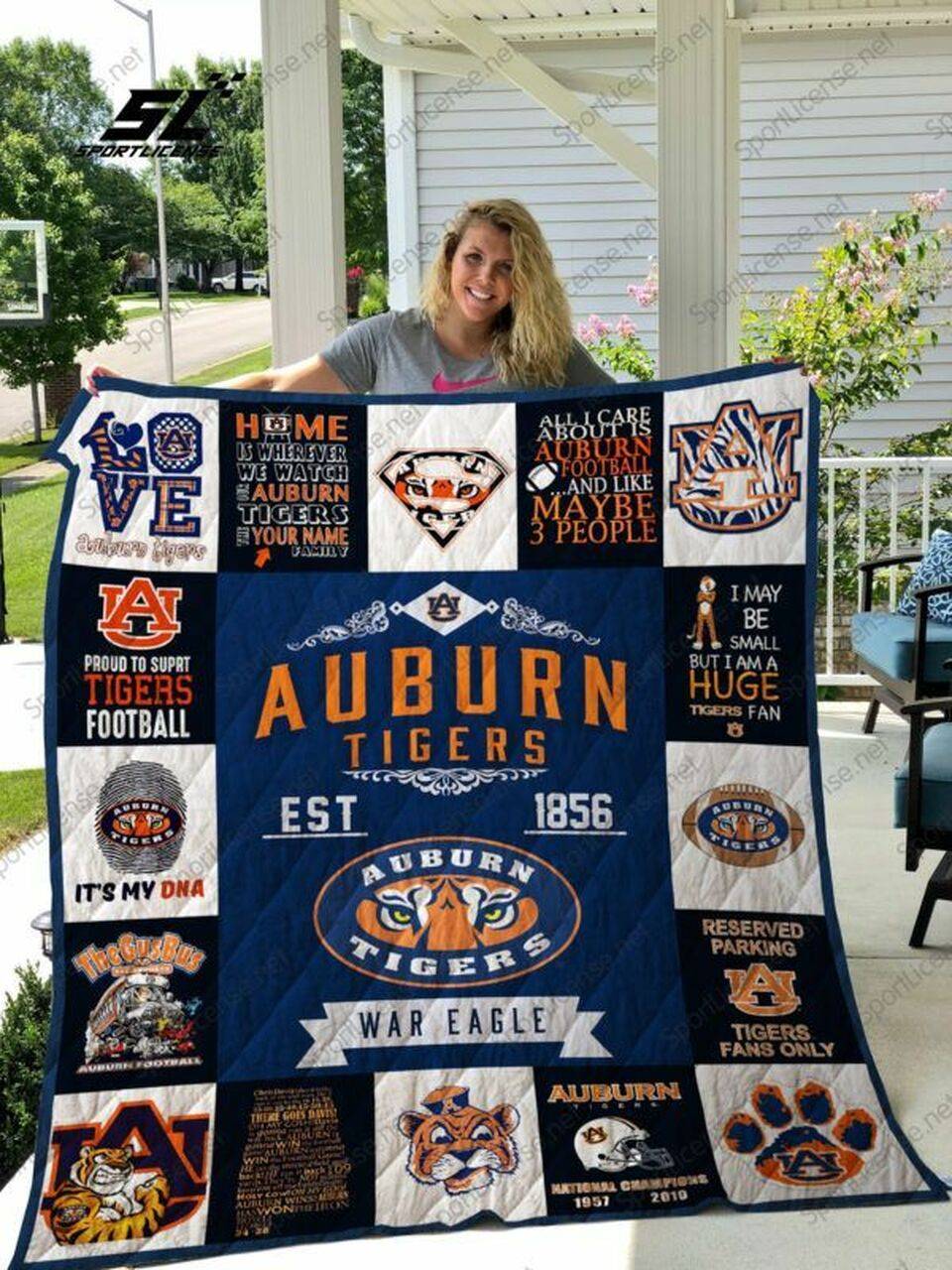 Auburn Tigers Quilt Blanket 01 and Home Decor