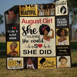 August Black Women Quilt Blanket Dhc03021197Td and Home Decor