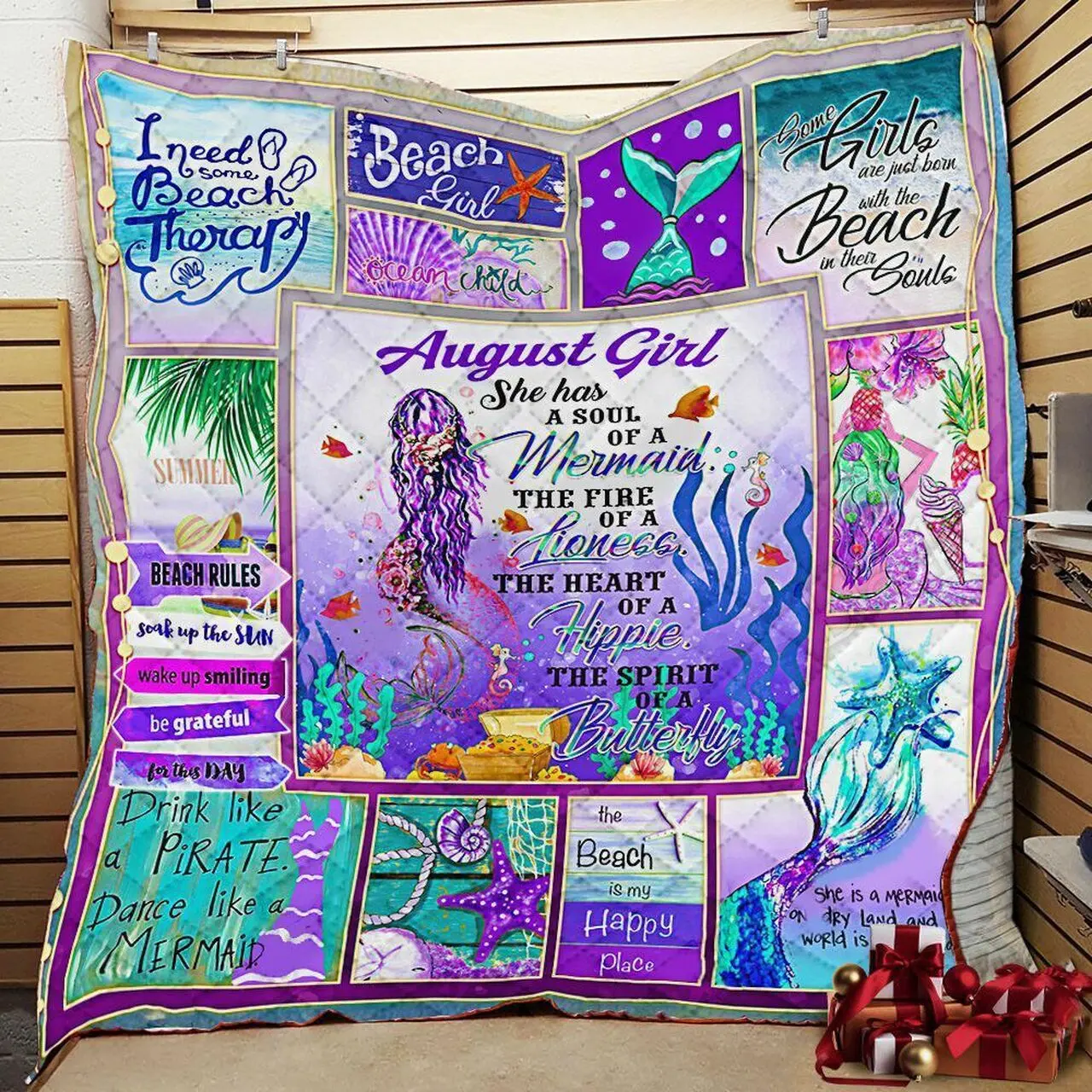 August Girl A Soul Of A Mermaid Quilt Blanket ABC07112312 and Home Decor
