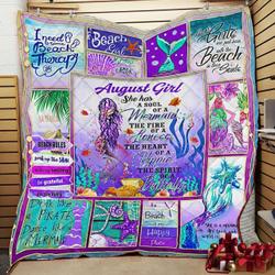 August Girl A Soul Of A Mermaid Quilt Blanket ABC07112312 and Home Decor