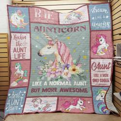 Aunt Unicorn Quilt Blanket Dhc0302541Td and Home Decor