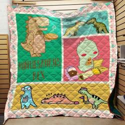 Auntiesaurus And Baby Blanket Th1707 Quilt and Home Decor