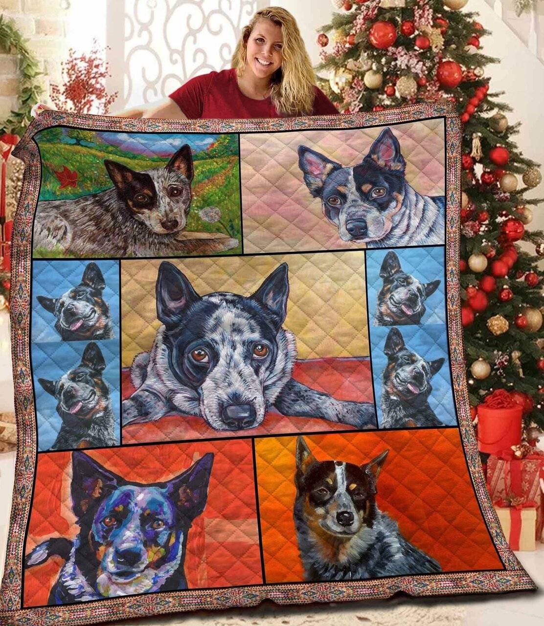 Australian Cattle Dog Jfj Quilt Fw and Home Decor
