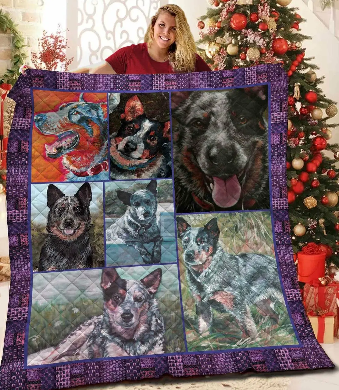 Australian Cattle Dog Jfj Quilt Me and Home Decor