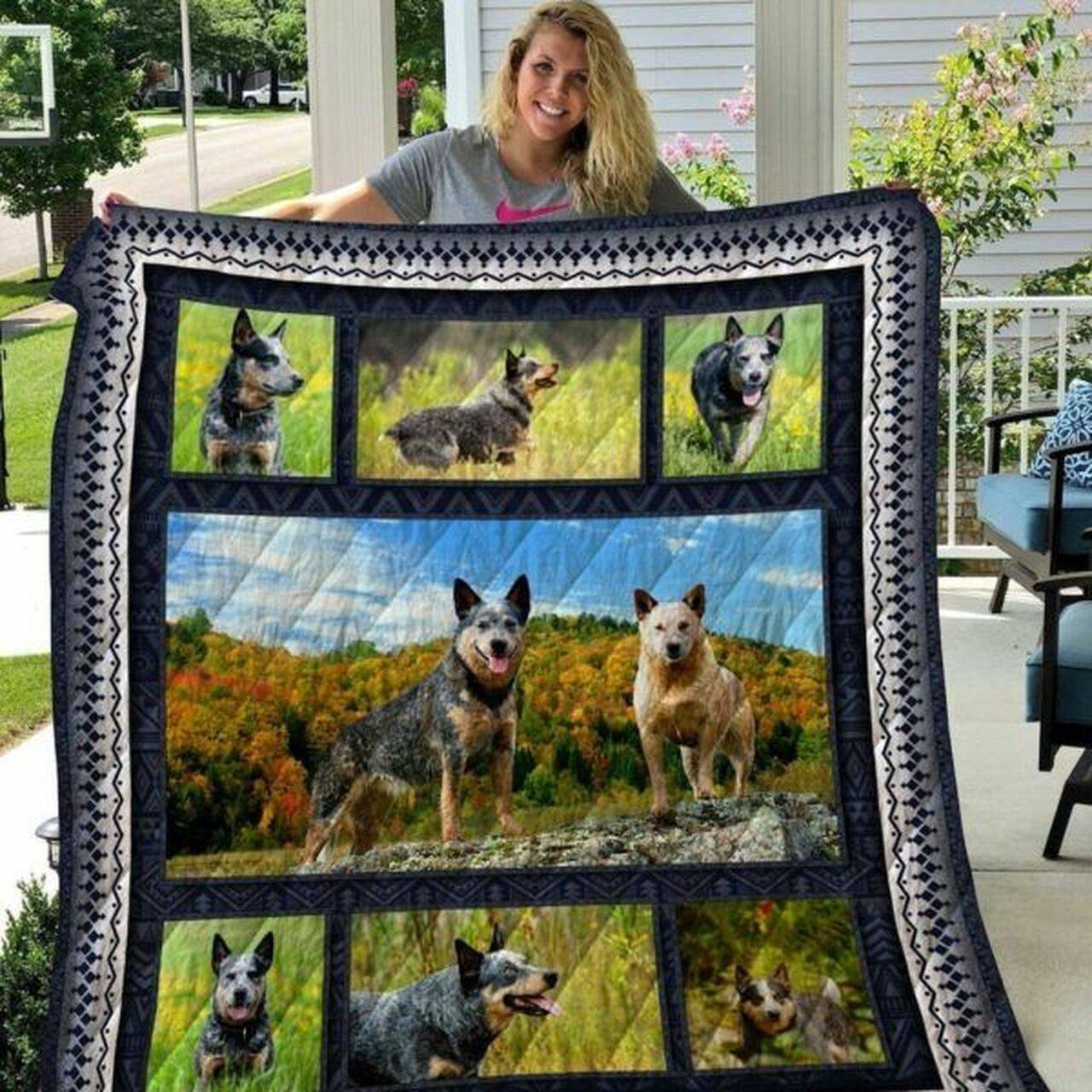 Australian Cattle Dog Qui14005 3D Personalized Customized Quilt Blanket 22 and Home Decor