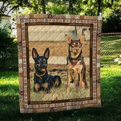 Australian Kelpie Friend Cl09100030Mdq Quilt Blanket and Home Decor