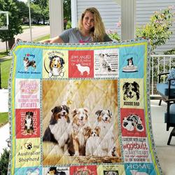 Australian Shepherd Dog Blanket Ha0910 Quilt and Home Decor