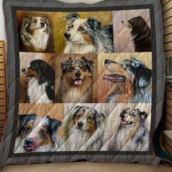 Australian Shepherd Dogs Quilt Blanket Bs1107 and Home Decor