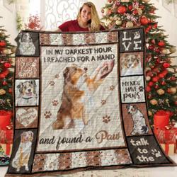 Australian Shepherd MN Love 3D Customized Quilt and Home Decor
