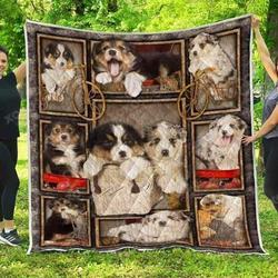 Australian Shepherd Puppy 0603B1 3D Customized Quilt and Home Decor