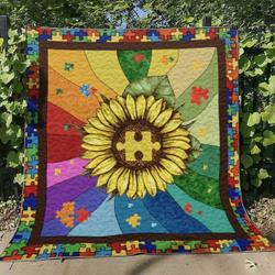 Autism Bl230705B Quilt Blanket and Home Decor