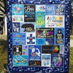 Autism Mom Unbreakable DHCDHC DT2210 Quilt Blanket and Home Decor