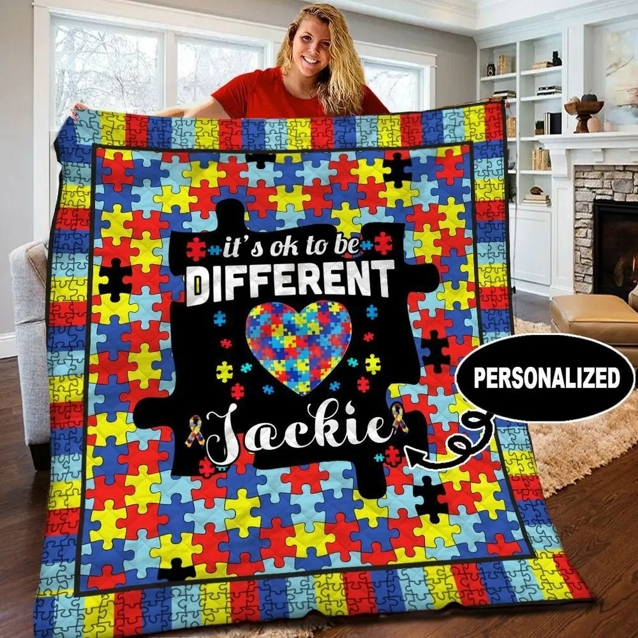 Autism Quilt Blanket BBB090522HT and Home Decor