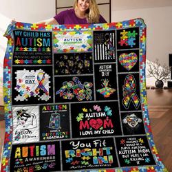 Autism Quilt Blanket C9B050316NA and Home Decor