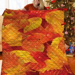 Autumn Maple Leaf Jfj Quilt Ca and Home Decor