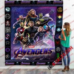 Avenger Team 17 Marvel Infinity War End Game 3D Customized Quilt Blanket and Home Decor