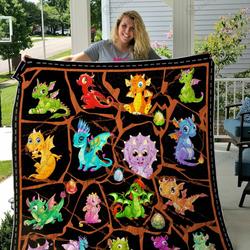 Baby Dragons Collection Quilt Blanket Great Customized Blanket Gifts For Birthday Christmas Thanksgiving and Home Decor