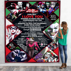 Baby I Love You Enough To Fight For You Joker Personalized Quilt Bt and Home Decor