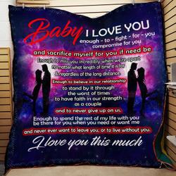 Baby I Love You Enough To Fight For You Quilt Bt and Home Decor
