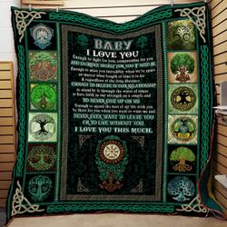 Baby I Love You Enough To Fight For You Viking Quilt Bt and Home Decor