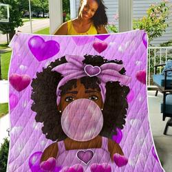Baby Melanin Poppin Art Quilt Axv Fuct2909 and Home Decor