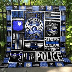Back The Blue DHCDHC DT0910 Quilt Blanket and Home Decor