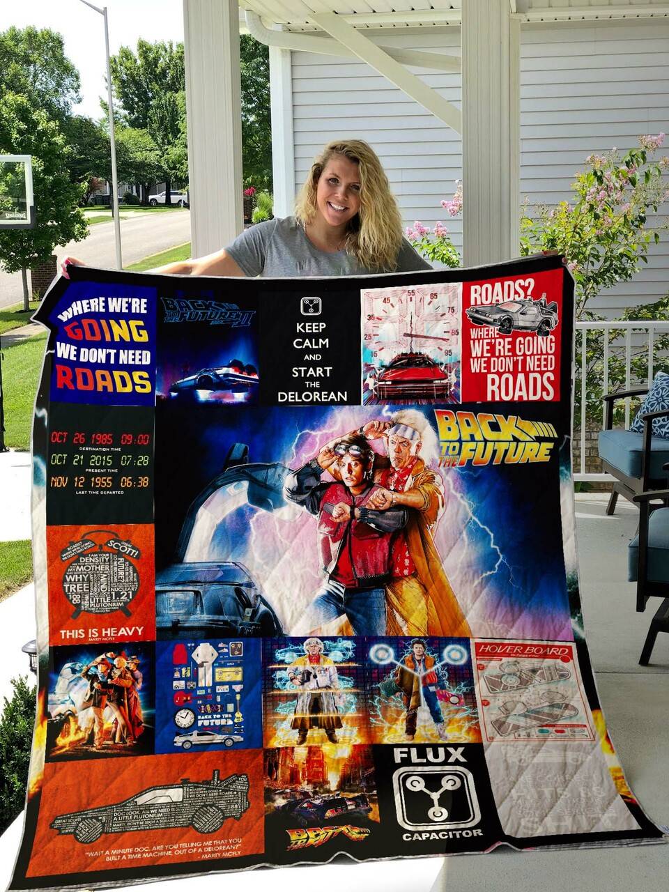 Back To The Future Quilt Blanket and Home Decor