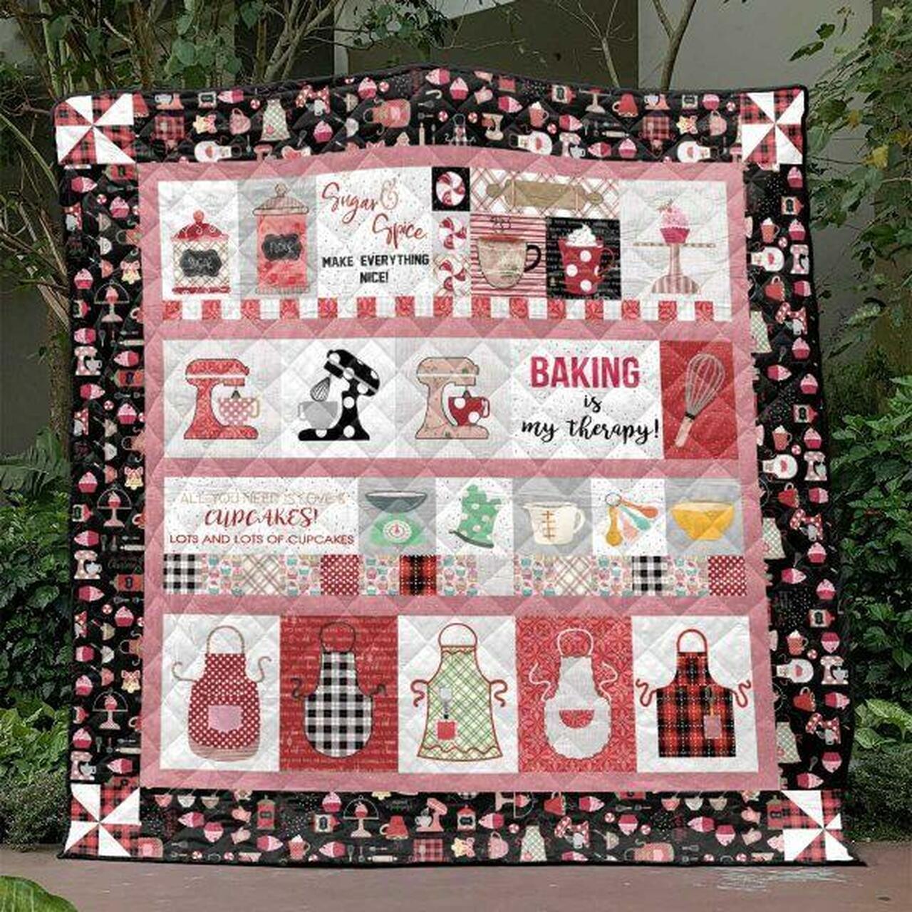 Baking Is My Therapy Quilt Blanket Yld9 Quilt and Home Decor