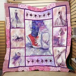 Ballet Dance Shoes Picture Collection Quilt Blanket Great Customized Blanket Gifts For Birthday Christmas Thanksgiving and Home Decor