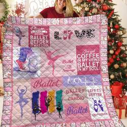 Ballet Life Is Better On Pointe Quilt Blanket Great Customized Blanket Gifts For Birthday Christmas Thanksgiving and Home Decor