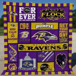 Baltimore Ravens Quilt Blanket 01 and Home Decor